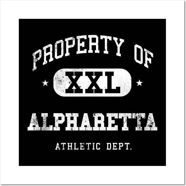 Alpharetta Vintage Distressed College Property XXL Wall Art by property_of_xxl